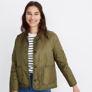 NWT Madewell Green Quilted Liner Jacket Medium